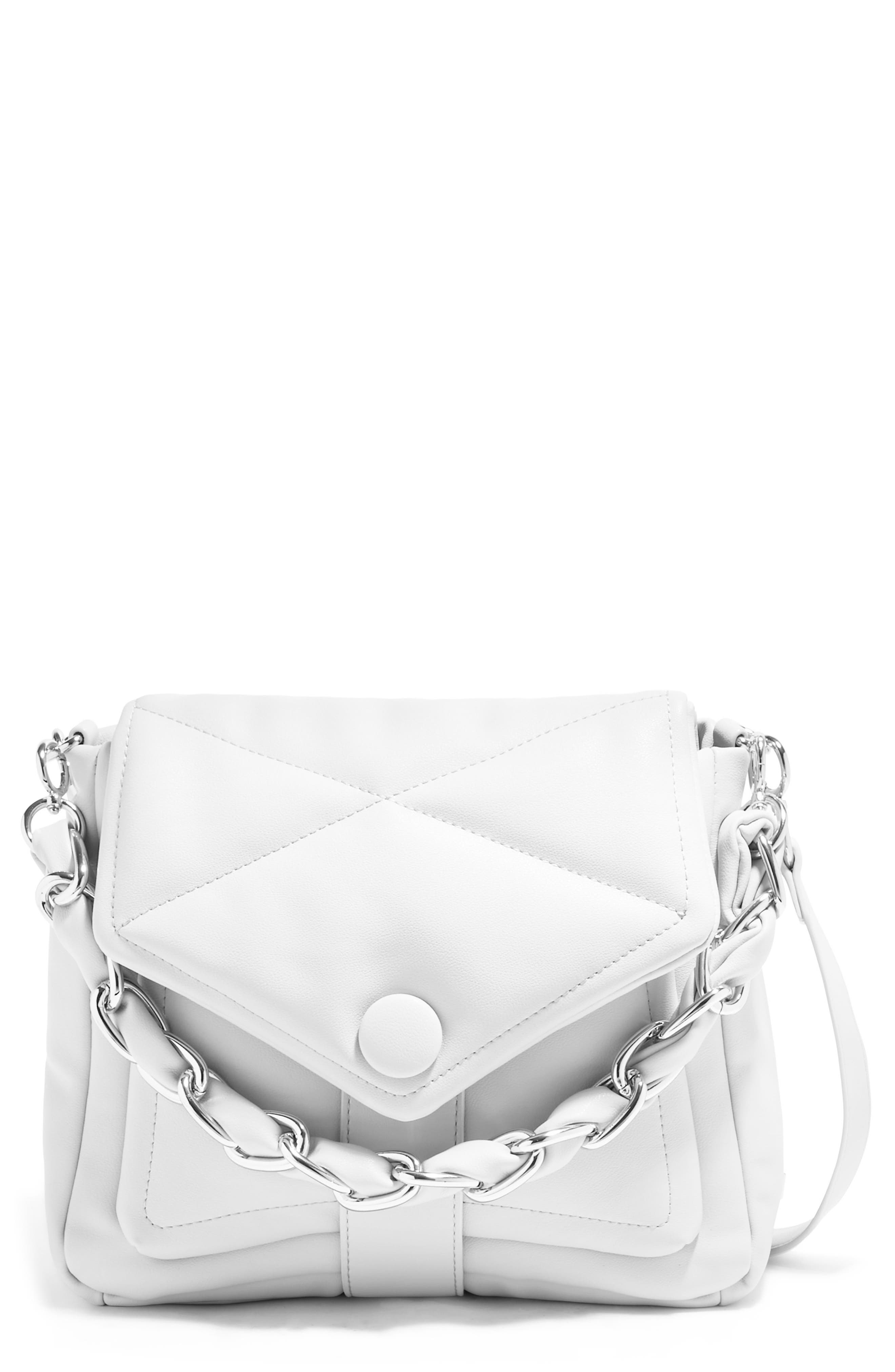 We Are Fearless Vegan Leather Crossbody Bag, Main, color, SOFT WHITE