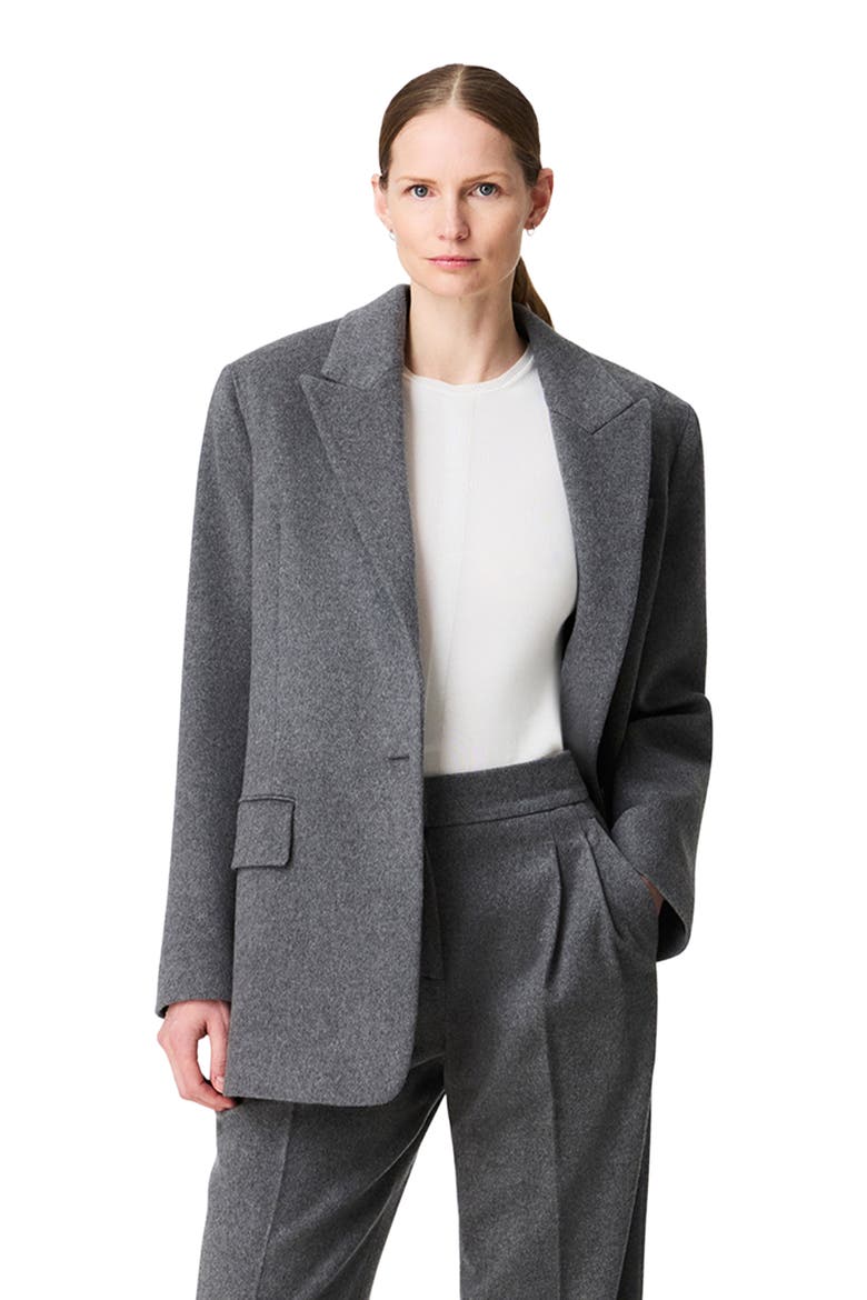 Tailored Cashmere Jacket, Main, color, Medium Melange Grey