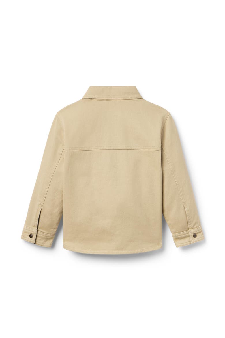 The Twill Shirt Jacket, Alternate, color, Beige