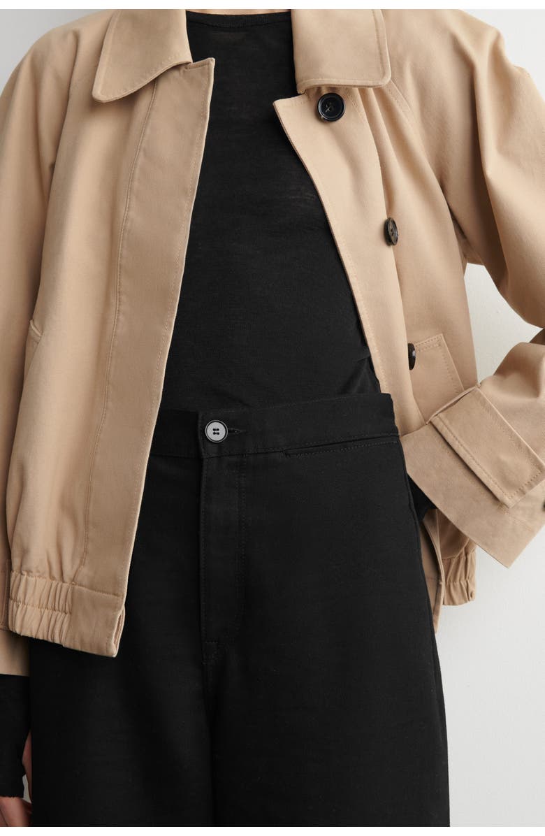 COS Cropped Wide-Leg Denim Pants, Alternate, color, Black