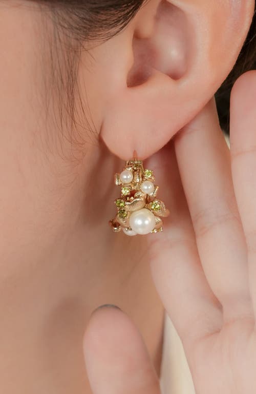 Rc Retro Chic Garden Blossom Hoop Earrings In Gold