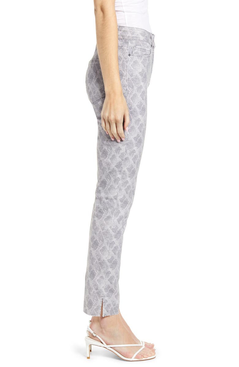 PAIGE Hoxton Snake Print High Waist Ankle Slim Jeans, Alternate, color,