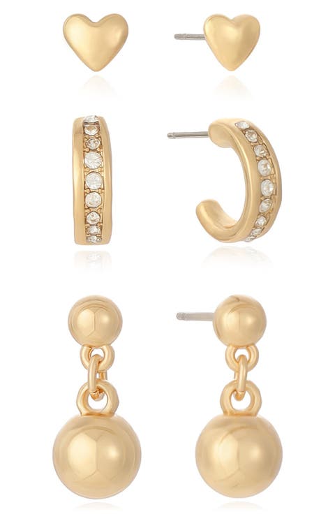 Set of 3 CZ Earrings