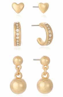 Ettika Set of 3 CZ Earrings