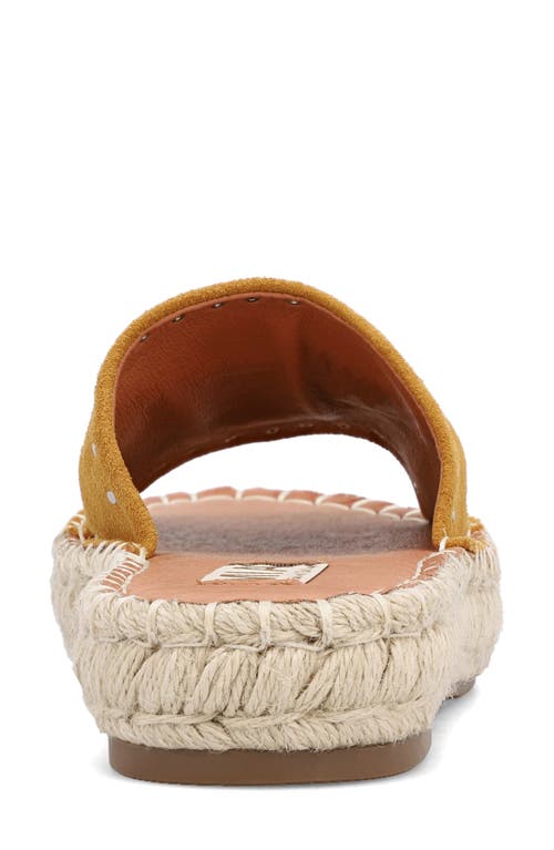 Mia Dahya Espadrille Platform Slide Sandal In Mustard
