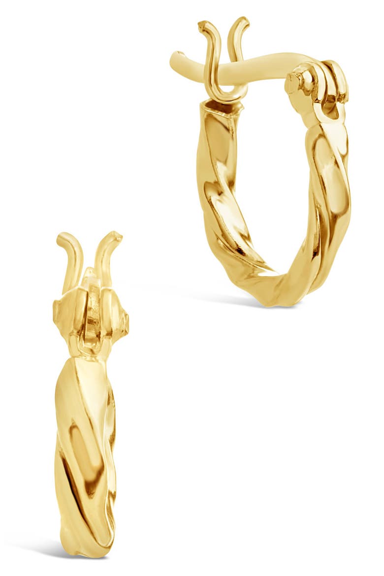 Simple Twist Hoop Earrings, Alternate, color, GOLD
