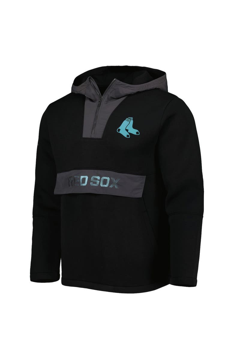 LEVELWEAR Men's Levelwear Black Boston Red Sox Ruckus Quarter-Zip Hoodie, Alternate, color, 