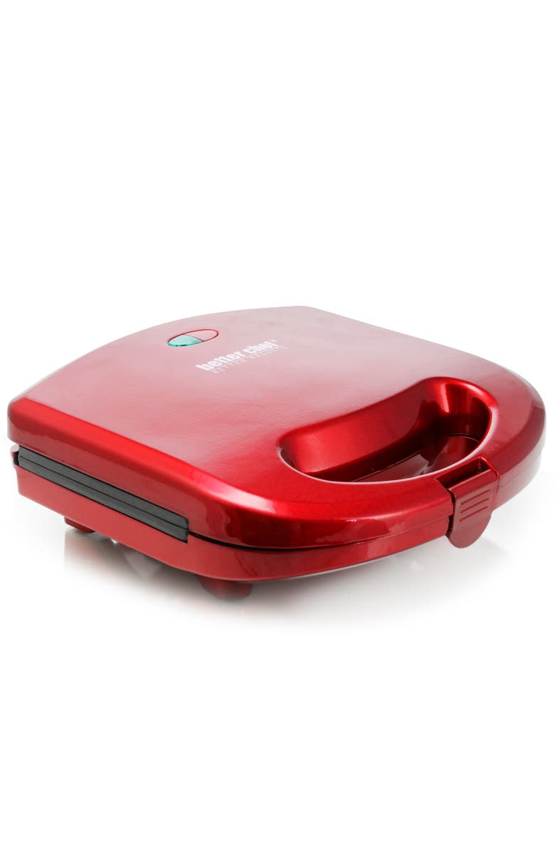 Better Chef Panini Press Sandwich Maker and Grill, Alternate, color, Red