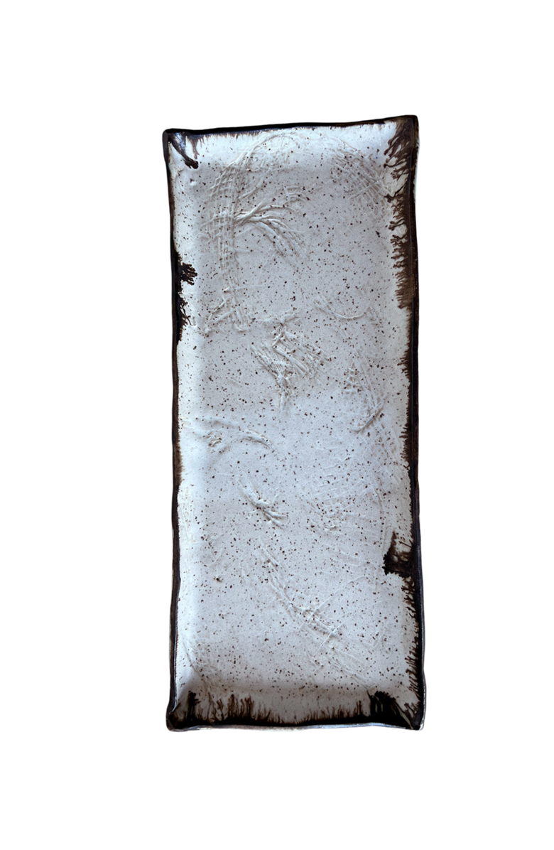 Gina de Santis Ceramics Luna Large Rectangular Trays, Alternate, color, Shale
