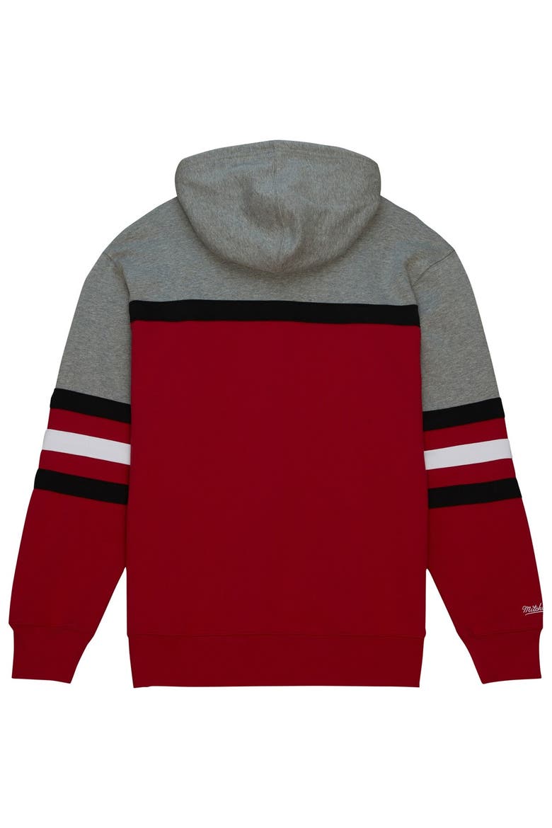 Men's Mitchell & Ness Crimson Arkansas Razorbacks Head Coach Pullover Hoodie, Alternate, color, Crimson
