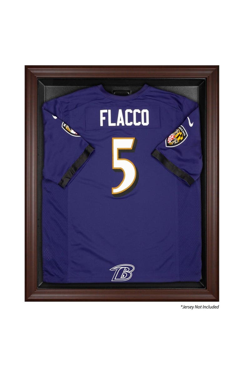FANATICS AUTHENTIC Baltimore Ravens Brown Framed Logo Jersey Display Case, Main, color, 