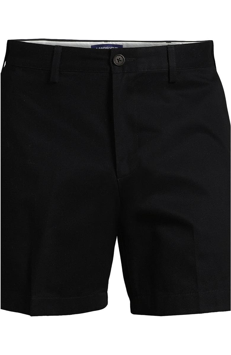 Lands' End Comfort Waist 6" No Iron Chino Shorts, Alternate, color, Black