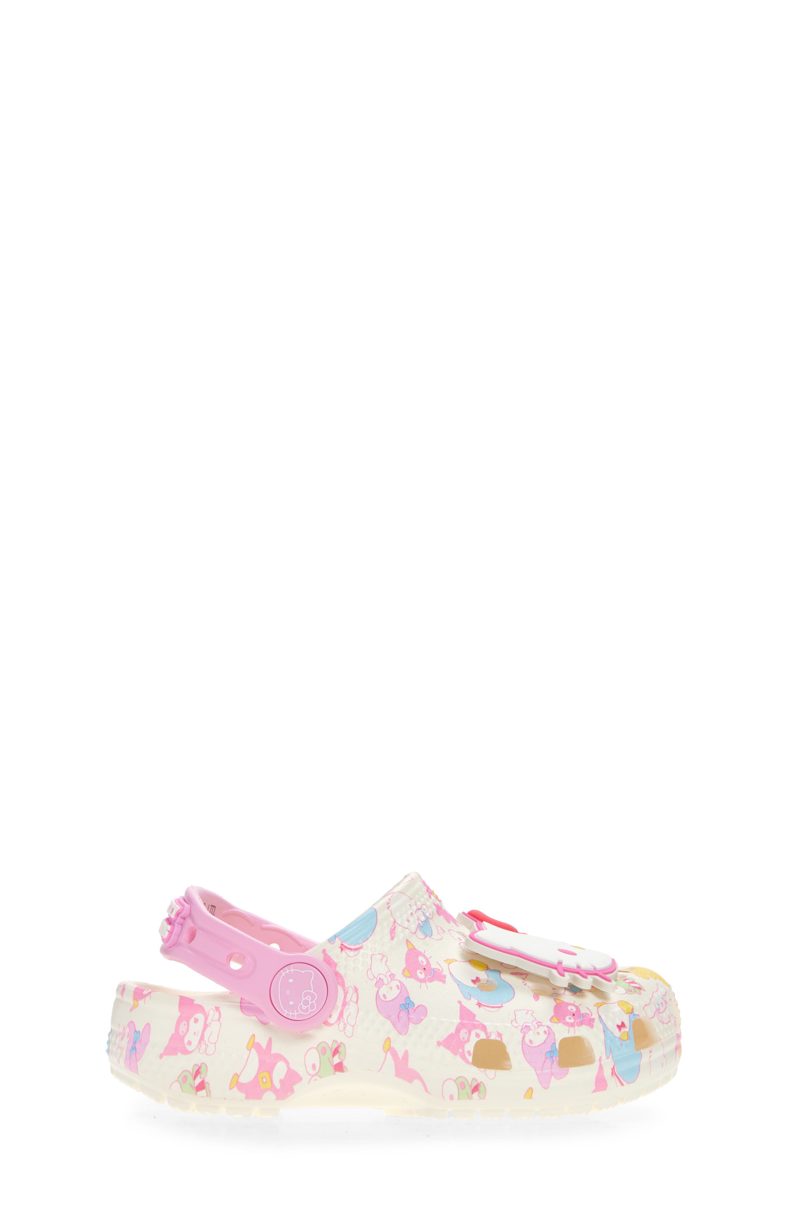 CROCS x Hello Kitty Kids' Classic Clog, Alternate, color, Ivory/ Pink Multi