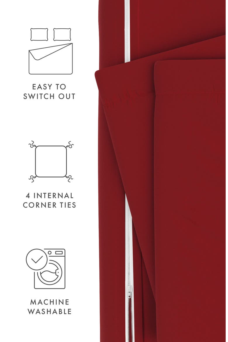 IENJOY HOME Premium Ultra Soft 3-Piece Duvet Cover Set, Alternate, color, BURGUNDY