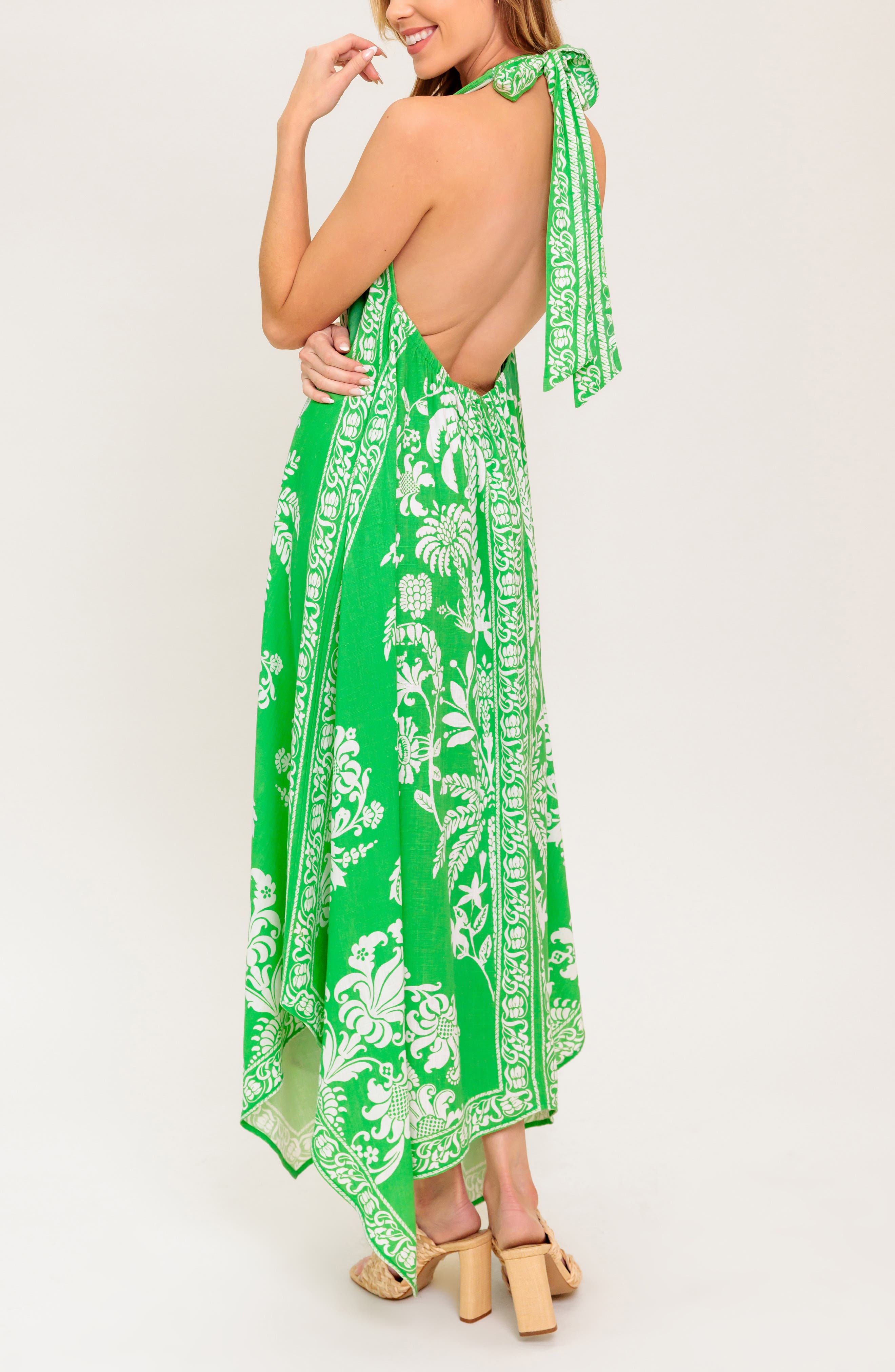 Floral Halter Maxi Dress