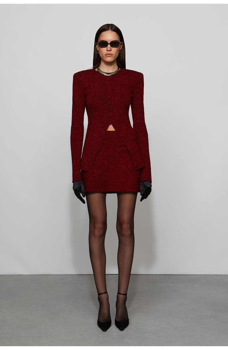 Et Ochs Iris Knit Skirt, Main, color, Lipstick Red/Black