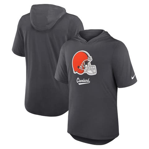 Men's Nike Anthracite Cleveland Browns Tri-Blend Performance Hoodie T-Shirt