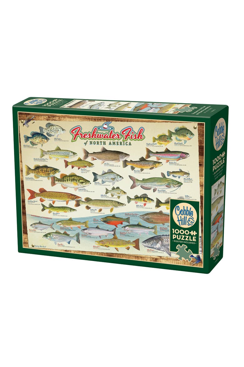 Freshwater Fish Of North America 1000 Piece Puzzle, Main, color, Multicolored