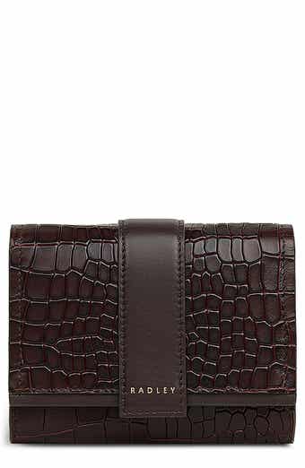Radley Sloane Croc Embossed Leather Flapover Wallet