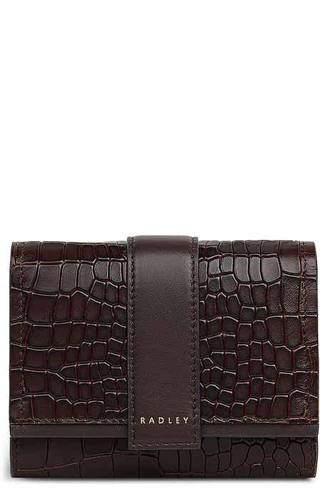 Radley Sloane Croc Embossed Leather Flapover Wallet