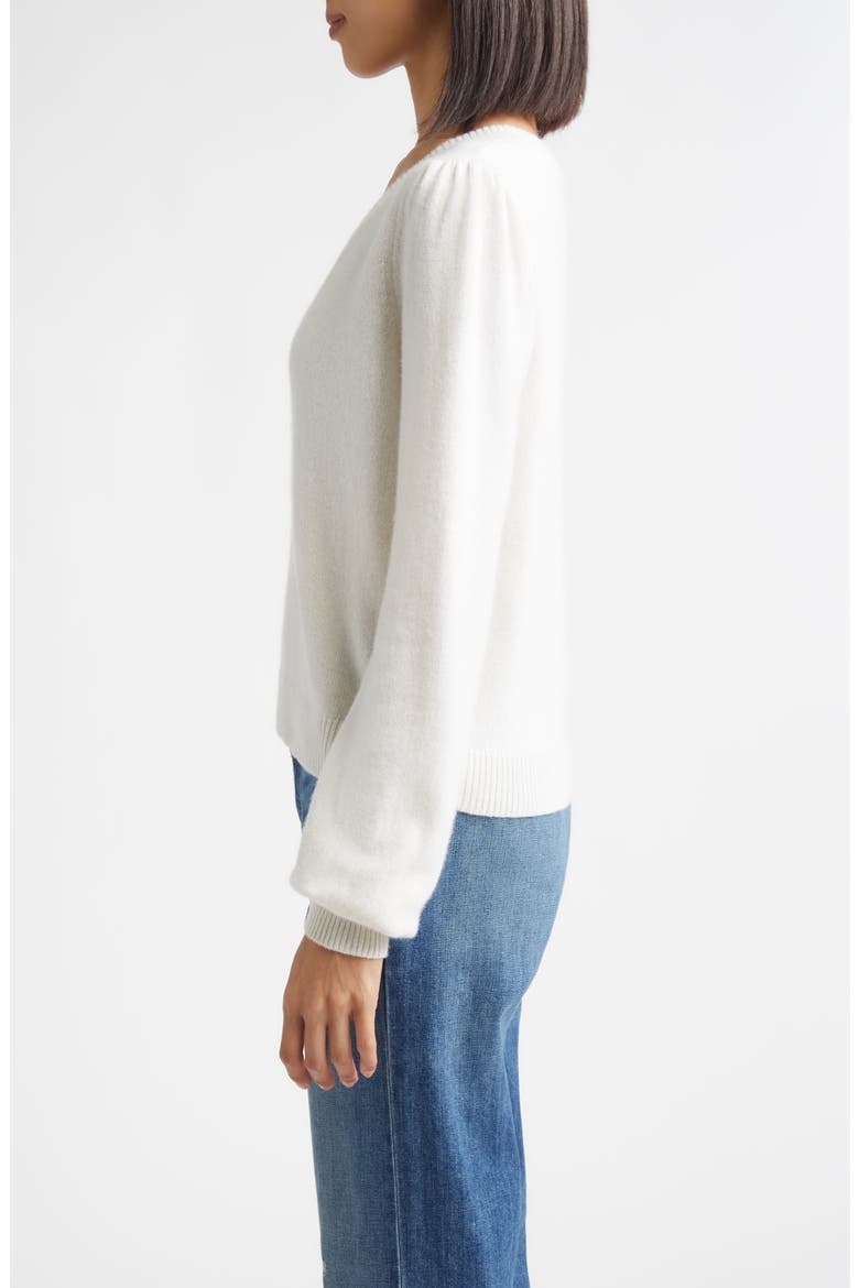 Penina Wool & Cashmere V-Neck Sweater, Alternate, color, SNOW WHITE