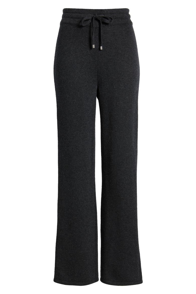 Rib Wide Leg Pants, Alternate, color, CHARCOAL HEATHER GREY