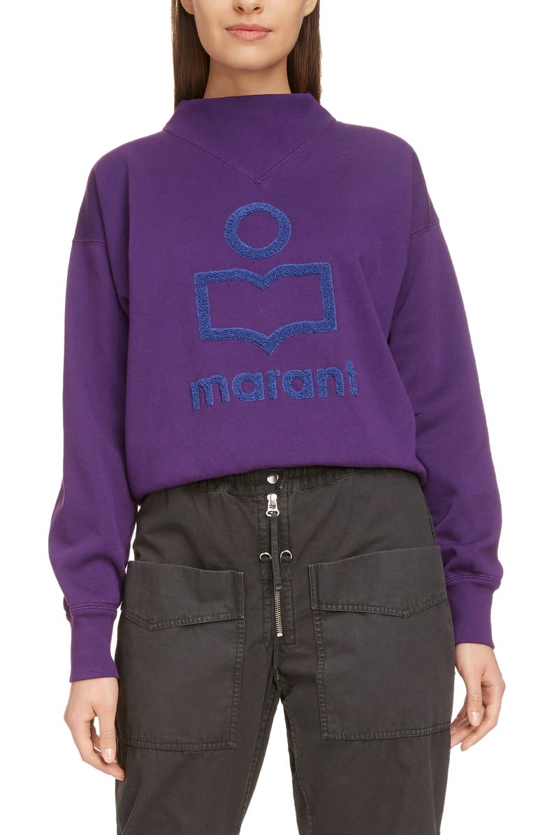 Isabel Marant Étoile Moby Logo Sweatshirt, Main, color, 