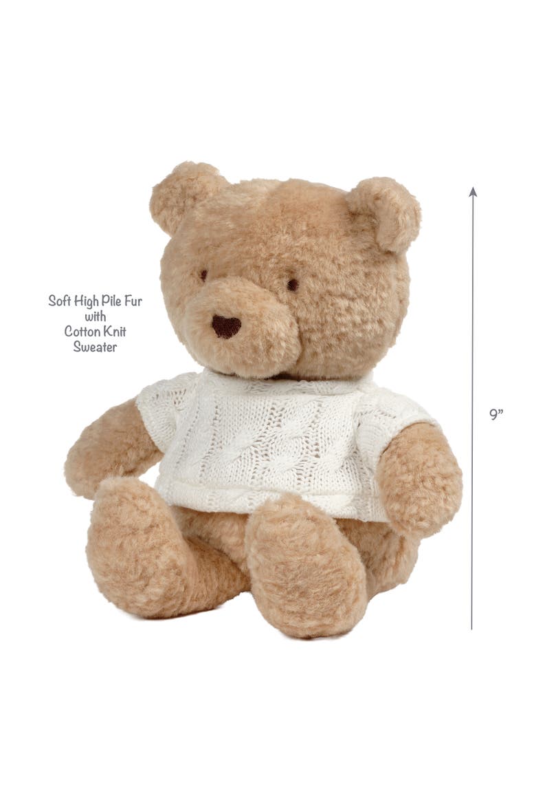 Teddy Bear w/ Knit Sweater Plush Stuffed Animal Toy, Alternate, color, Brown