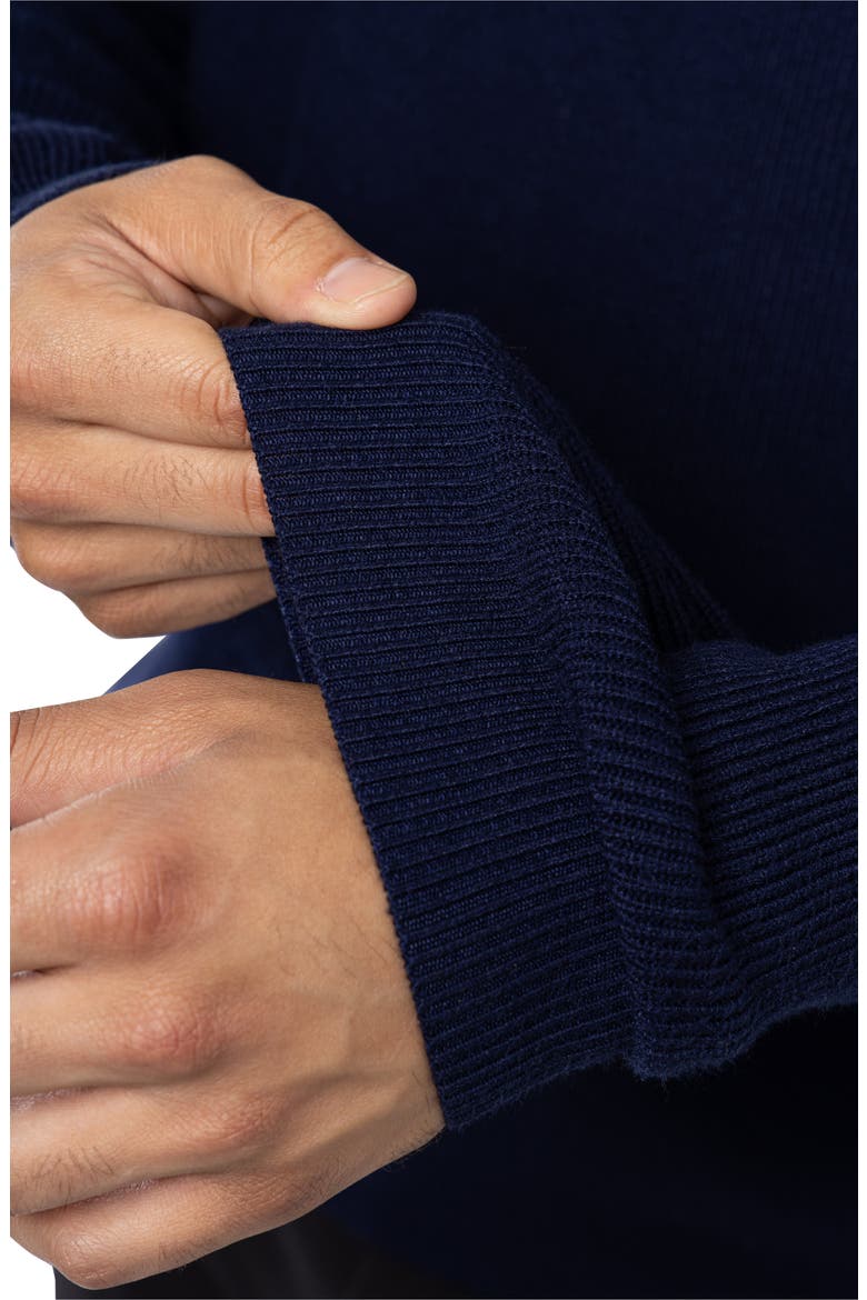 Ribbed Turtleneck Sweater, Alternate, color, NAVY