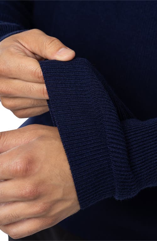 Spring + Mercer Ribbed Turtleneck Sweater In Navy