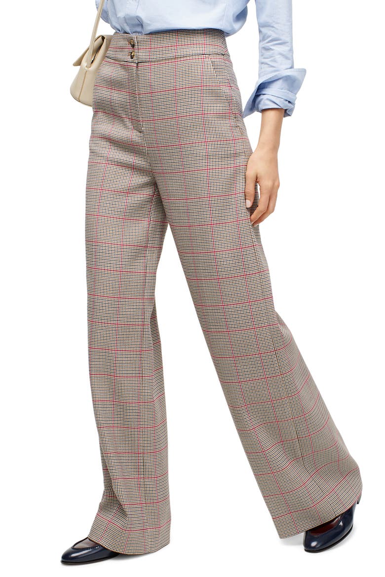 Frankie Rose Plaid Pants, Alternate, color, NATURAL ROSE
