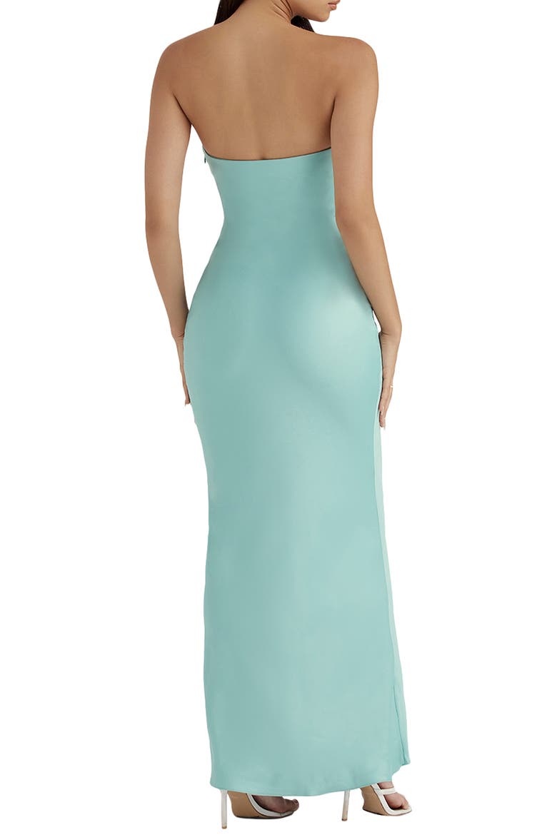 Alette Strapless Trumpet Gown, Alternate, color, JADE