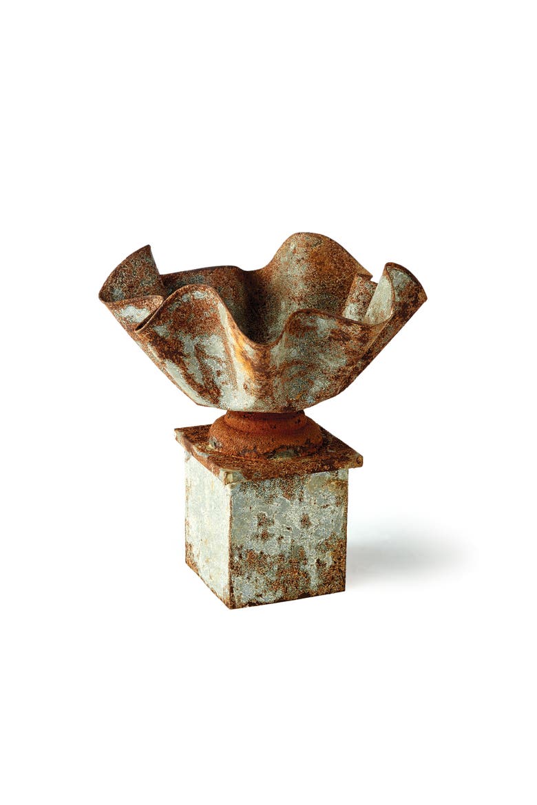 Galvanized Handkerchief Planter, Main, color, Brown