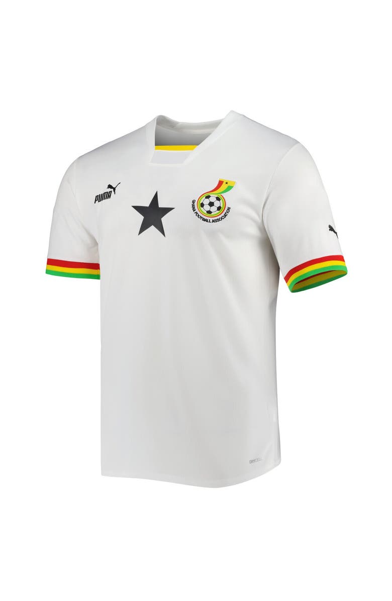 PUMA Men's Puma White Ghana National Team 2022/23 Home Replica Jersey, Alternate, color,