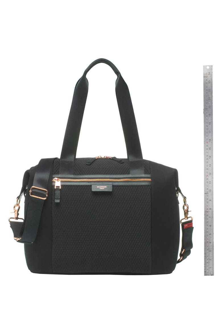 Stevie Lux Diaper Bag, Alternate, color, SCUBA BLACK