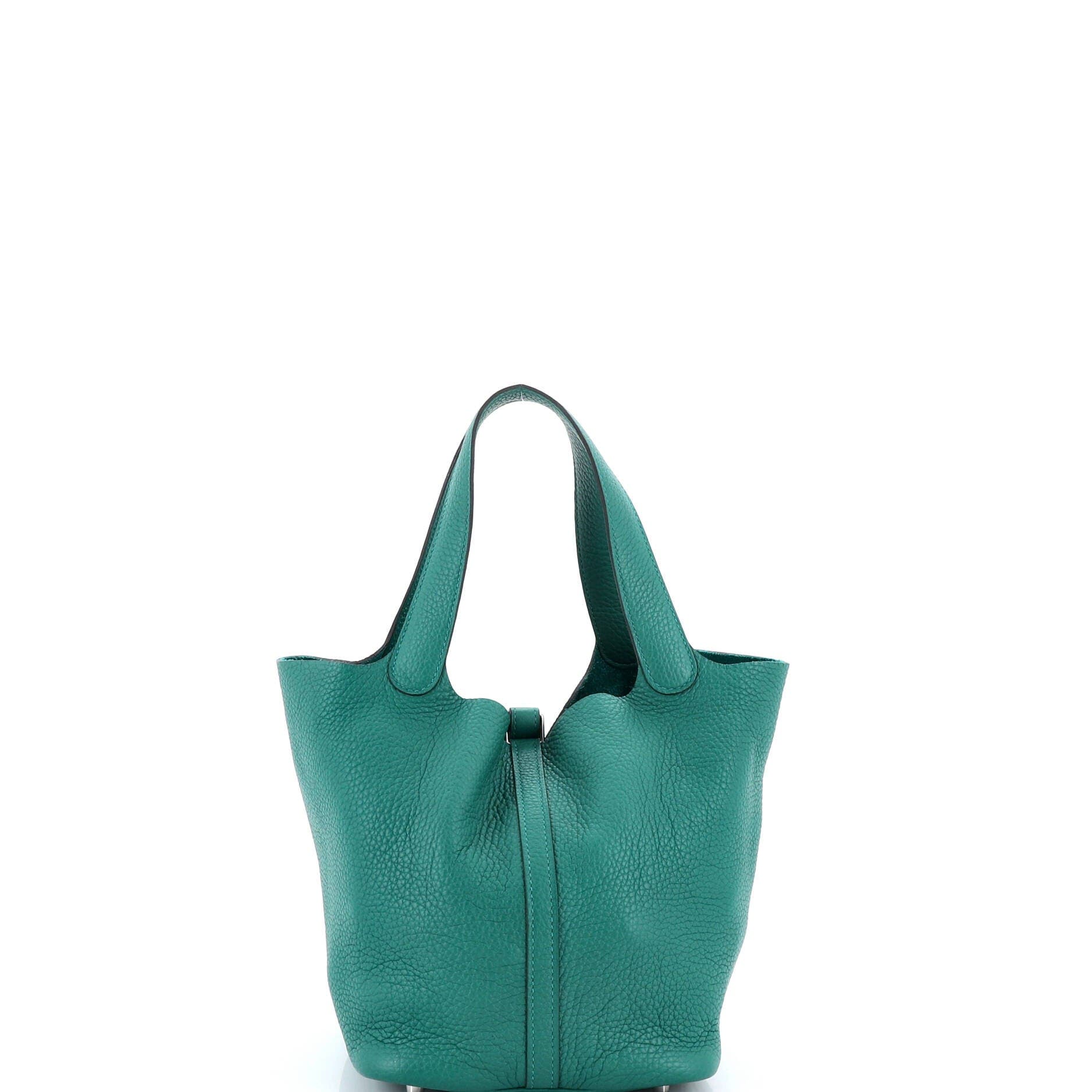 Pre-Owned Hermes Picotin Lock Bag Clemence MM, Alternate, color, Vert Vertigo