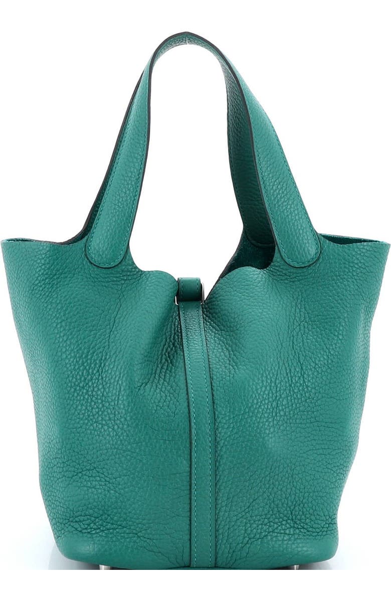 Pre-Owned Hermes Picotin Lock Bag Clemence MM, Alternate, color, Vert Vertigo