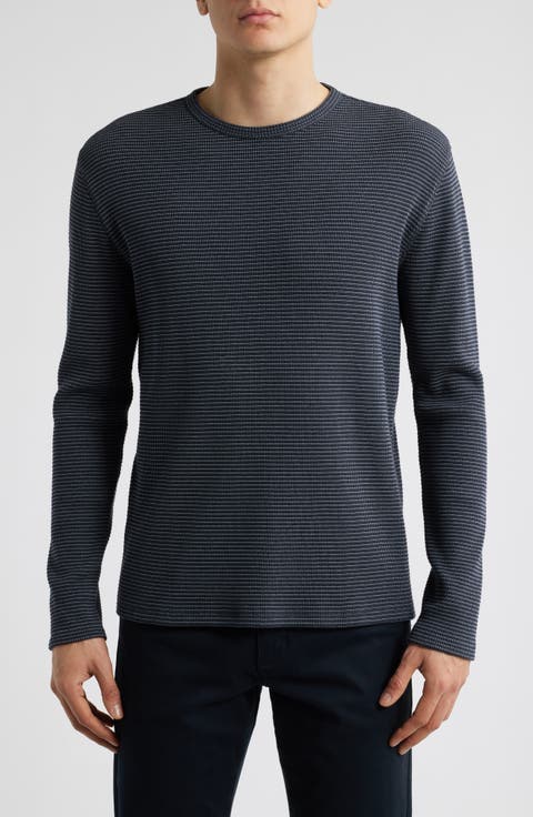 Feed Stripe Thermal Knit Long Sleeve T-Shirt