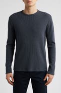 Vince Feed Stripe Thermal Knit Long Sleeve T-Shirt