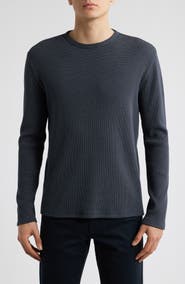Vince Feed Stripe Thermal Knit Long Sleeve T-Shirt
