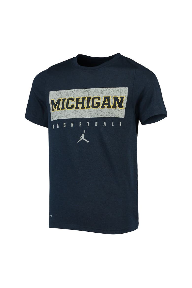 Youth Jordan Brand Navy Michigan Wolverines Legend Basketball Practice Performance T-Shirt, Alternate, color, Navy