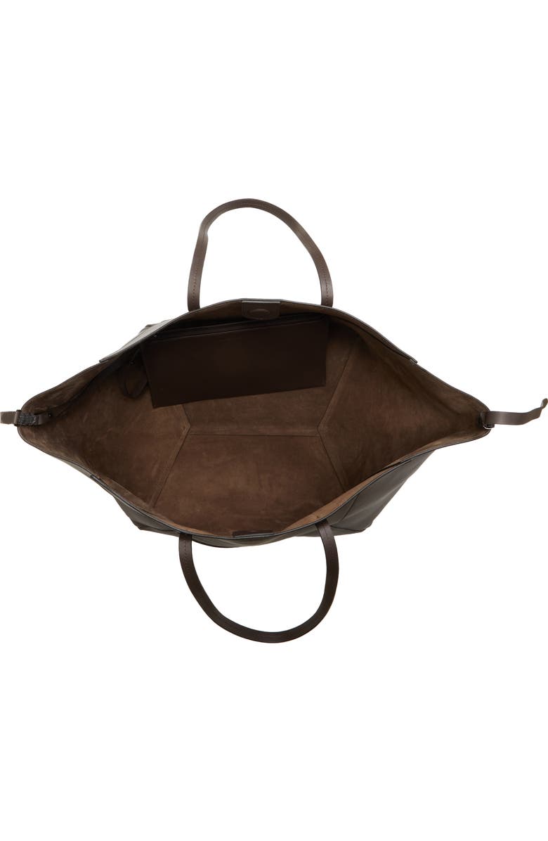 Brunello Cucinelli Monili Trim Leather Tote, Alternate, color,