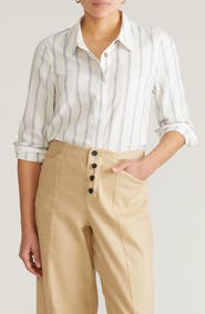 Universal Standard Elbe Long Sleeve Button-Up Shirt
