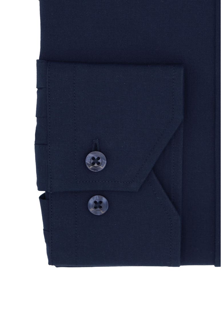 Trim Fit Stretch Dress Shirt, Alternate, color, MIDNIGHT