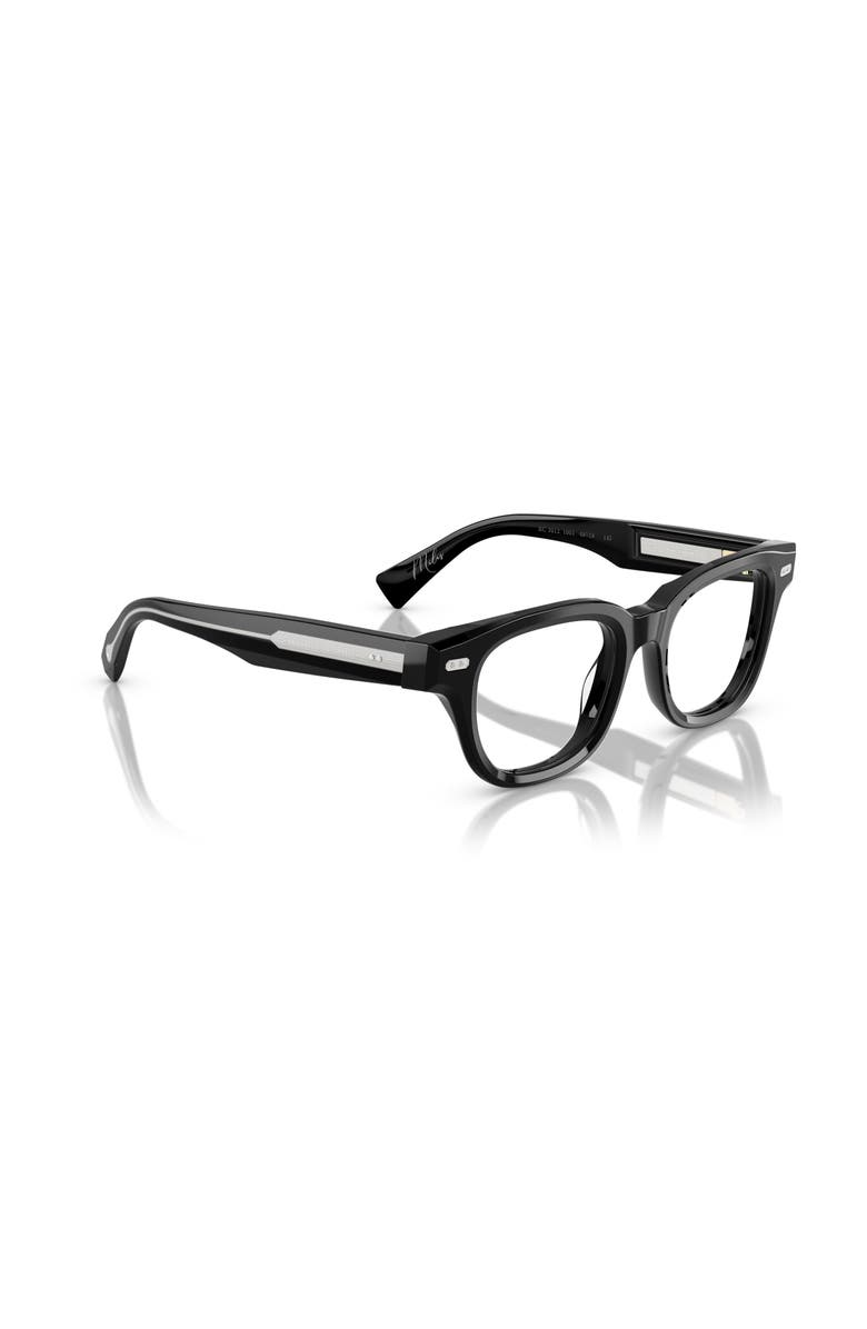 Brunello Cucinelli 48mm Rectangle optical glasses, Alternate, color, Black