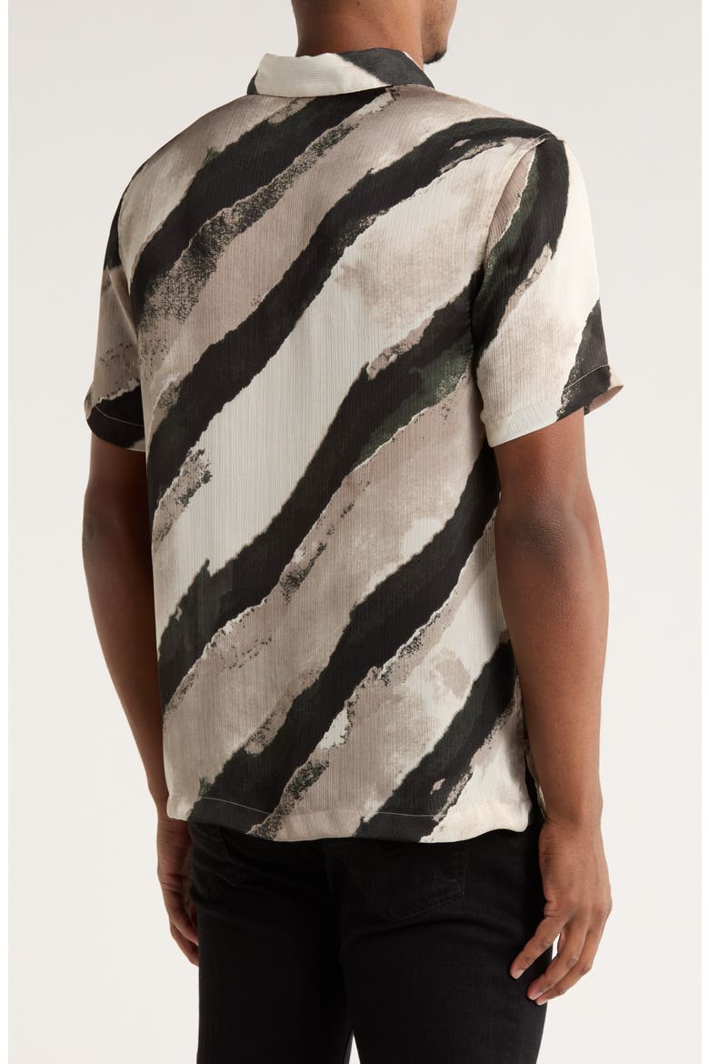 Short Sleeve Button-Up Shirt, Alternate, color, GREYSCALE