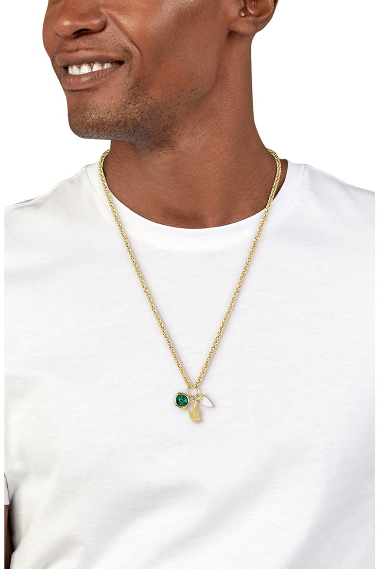 Men's Umpire Pendant Necklace, Alternate, color, GOLD