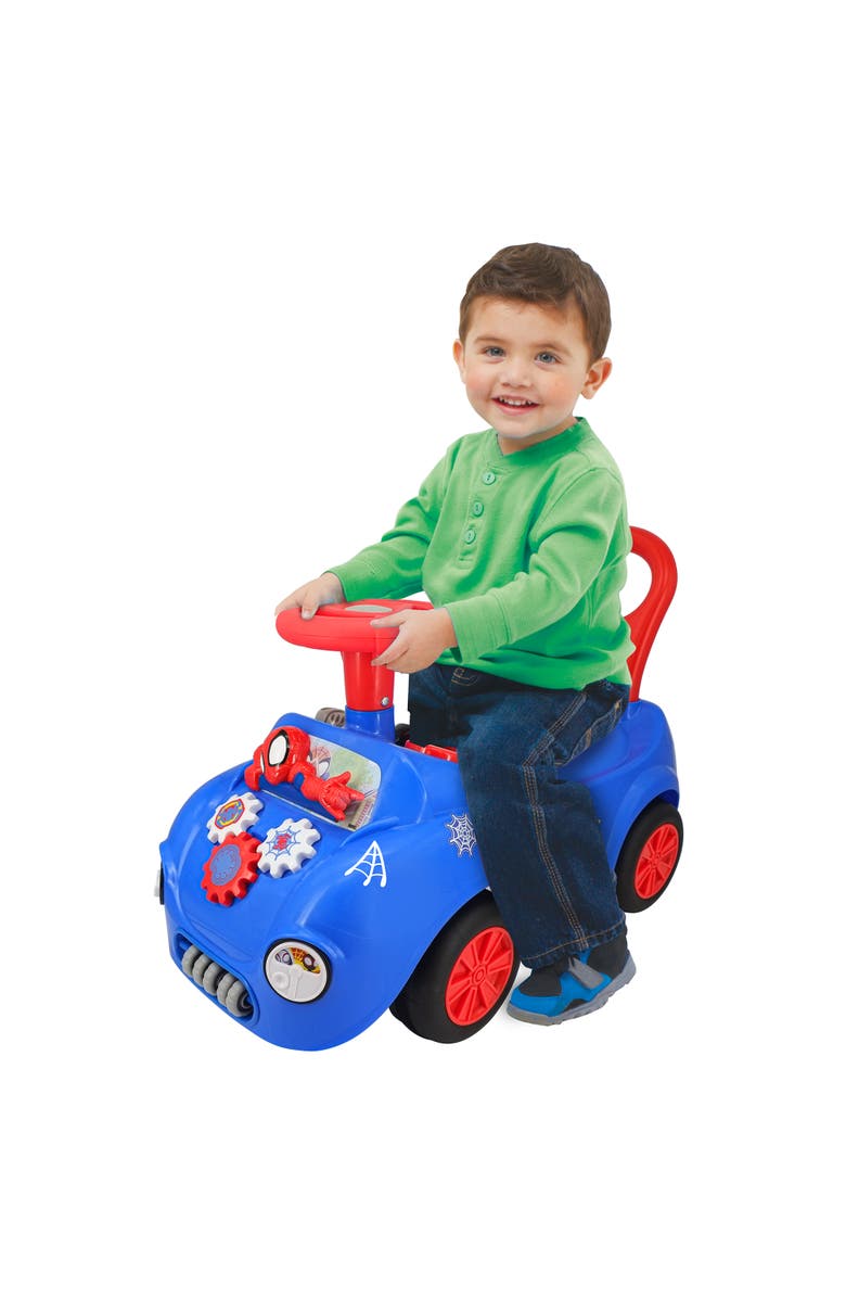 Kiddieland Spidey Web Racer Lights N
 Sounds Rideon, Alternate, color, Multicolored