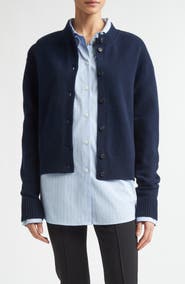 Róhe Crop Wool Cardigan