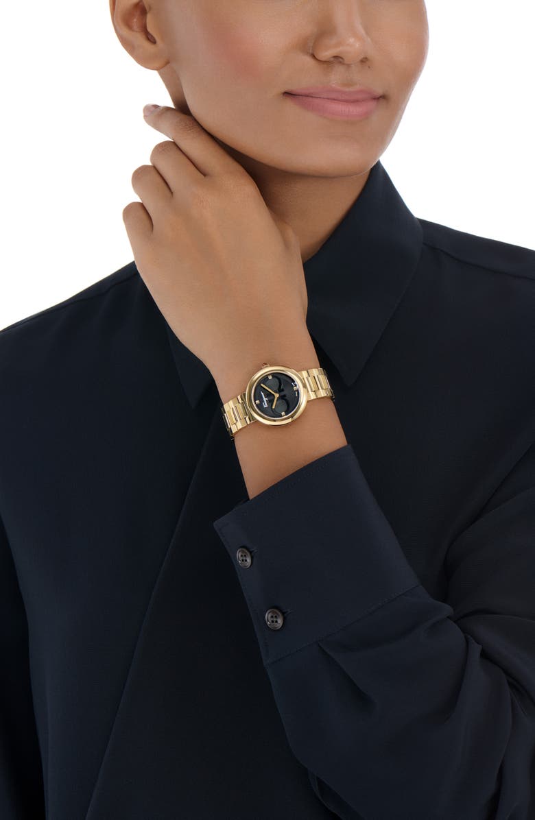 FERRAGAMO Salvatore Ferragamo Chic Bracelet Watch, 32mm, Alternate, color, Black